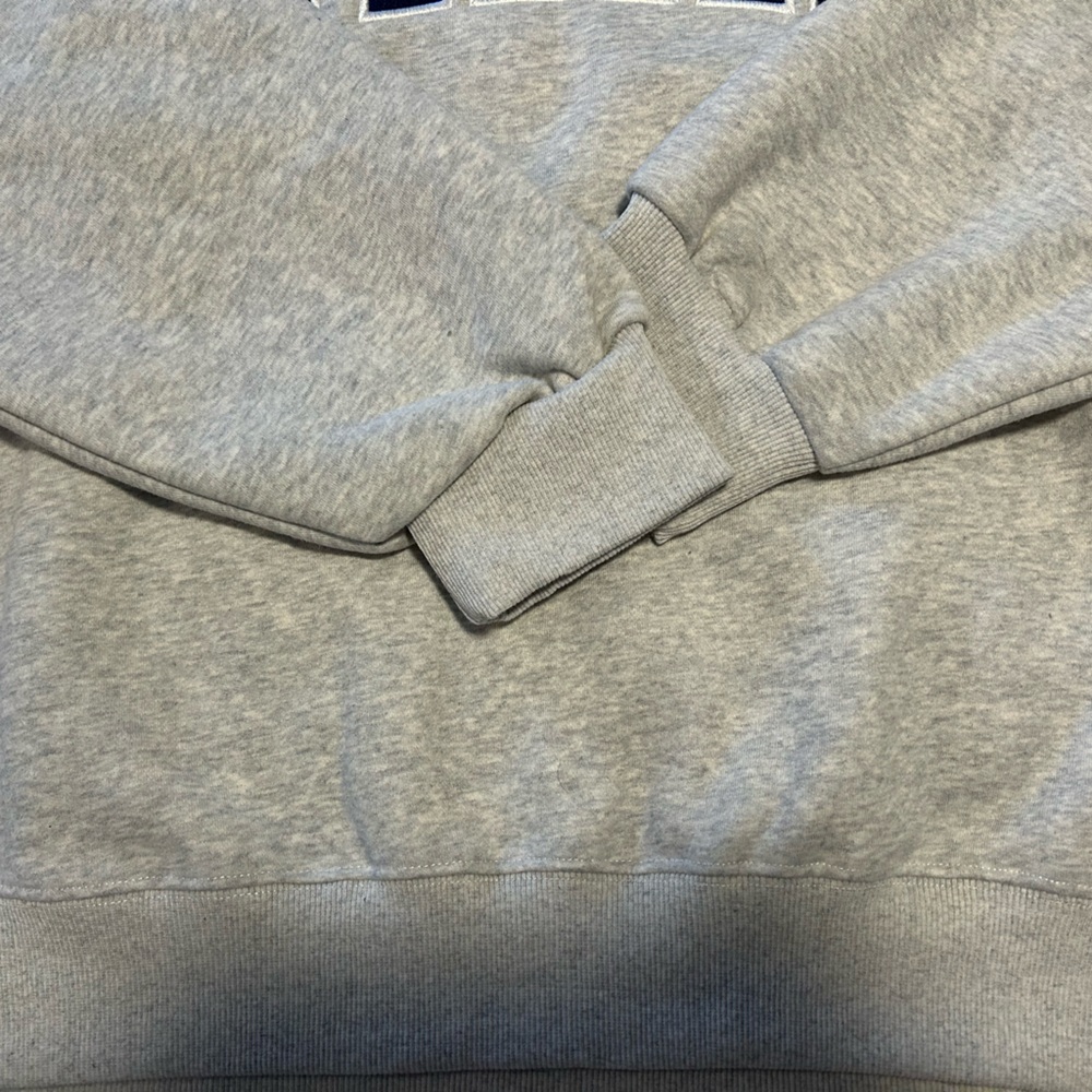 Parke Fleece Varsity Mockneck Sweatshirt Classic Grey + Navy Size XXL NWOT - Picture 5 of 13